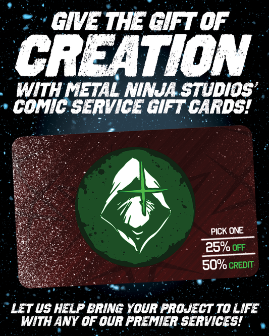Metal Ninja Studios Gift Card | Give the Gift of Comic Creation - Metal Ninja Studios